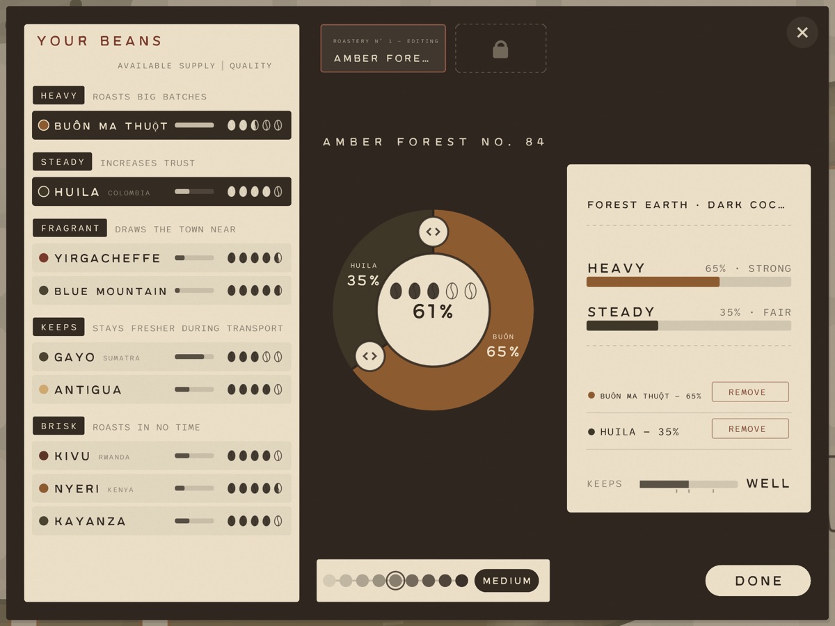 Building a blend at the bench