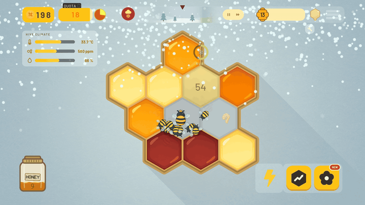Winter freezing the hive's nectar