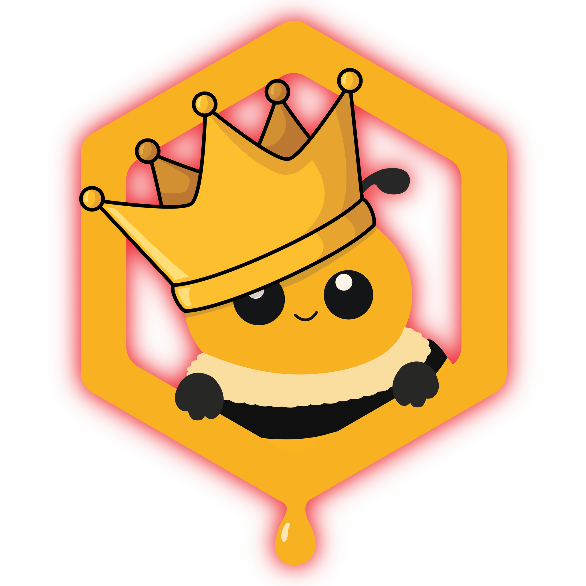 Wild Hive bee character, transparent PNG