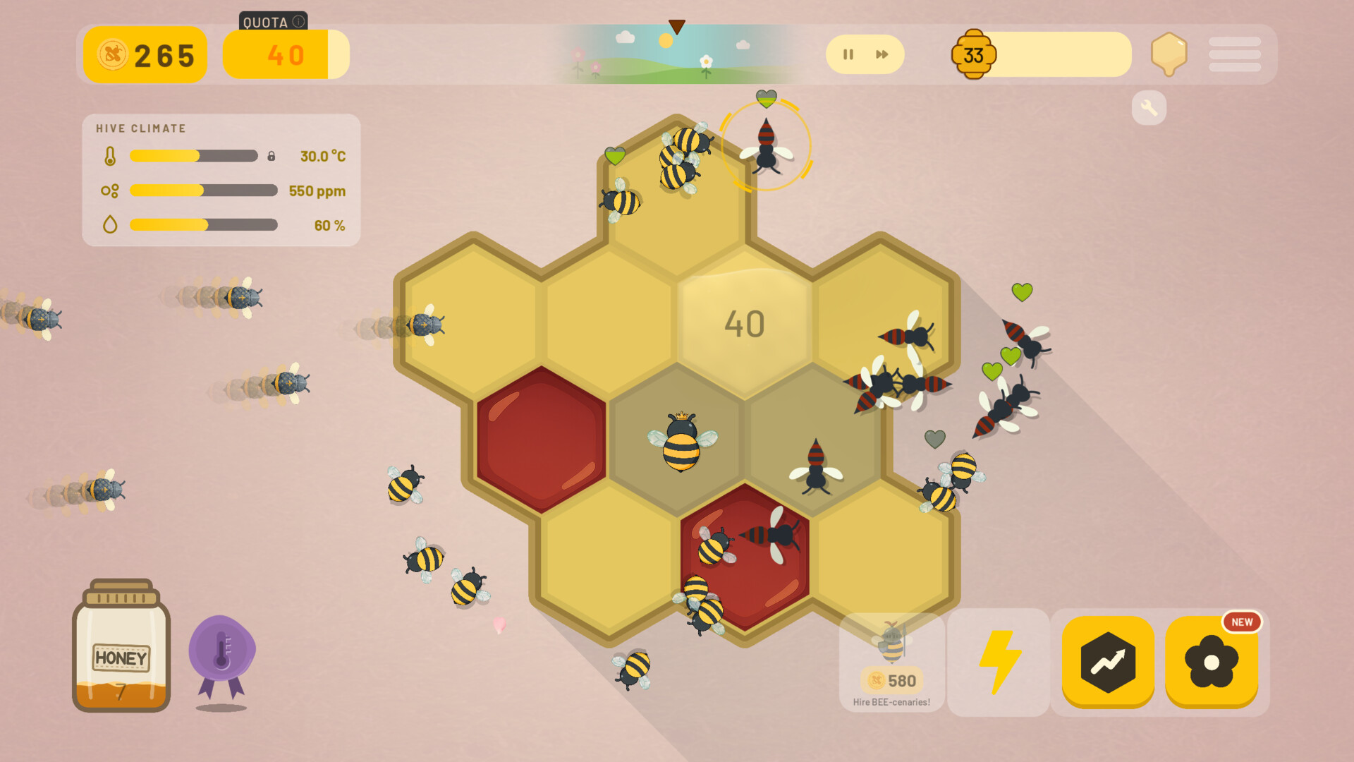 Defending the hive from a wasp raid